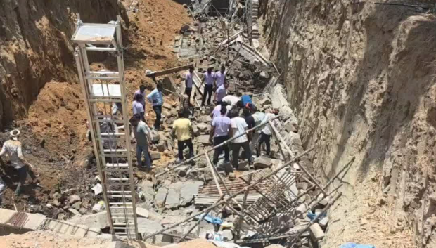 चंदवाजी में निर्माणाधीन रिसॉर्ट हादसे के बाद राहत एवं बचाव कार्य